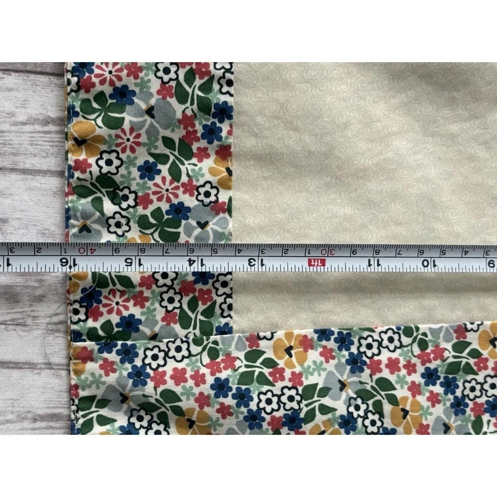 Set Of (2) Zanger Company Polish Pottery floral Green Blue Placemat & Napkin
